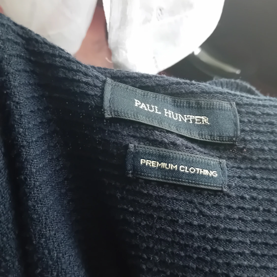 Mörkblå stickad tröja från Paul Hunter - 3