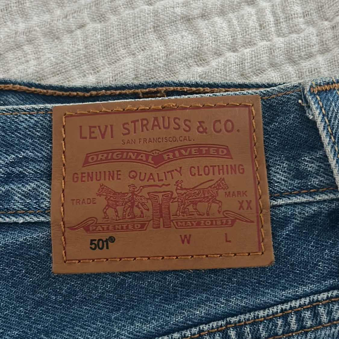 Blå jeansshorts från Levi's 501 - 2