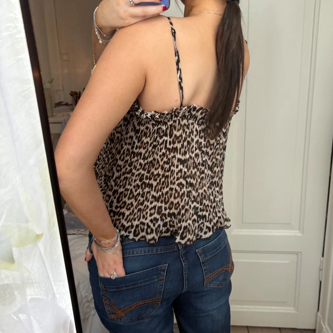 Leopardmönstrad croppad linnetopp - 1