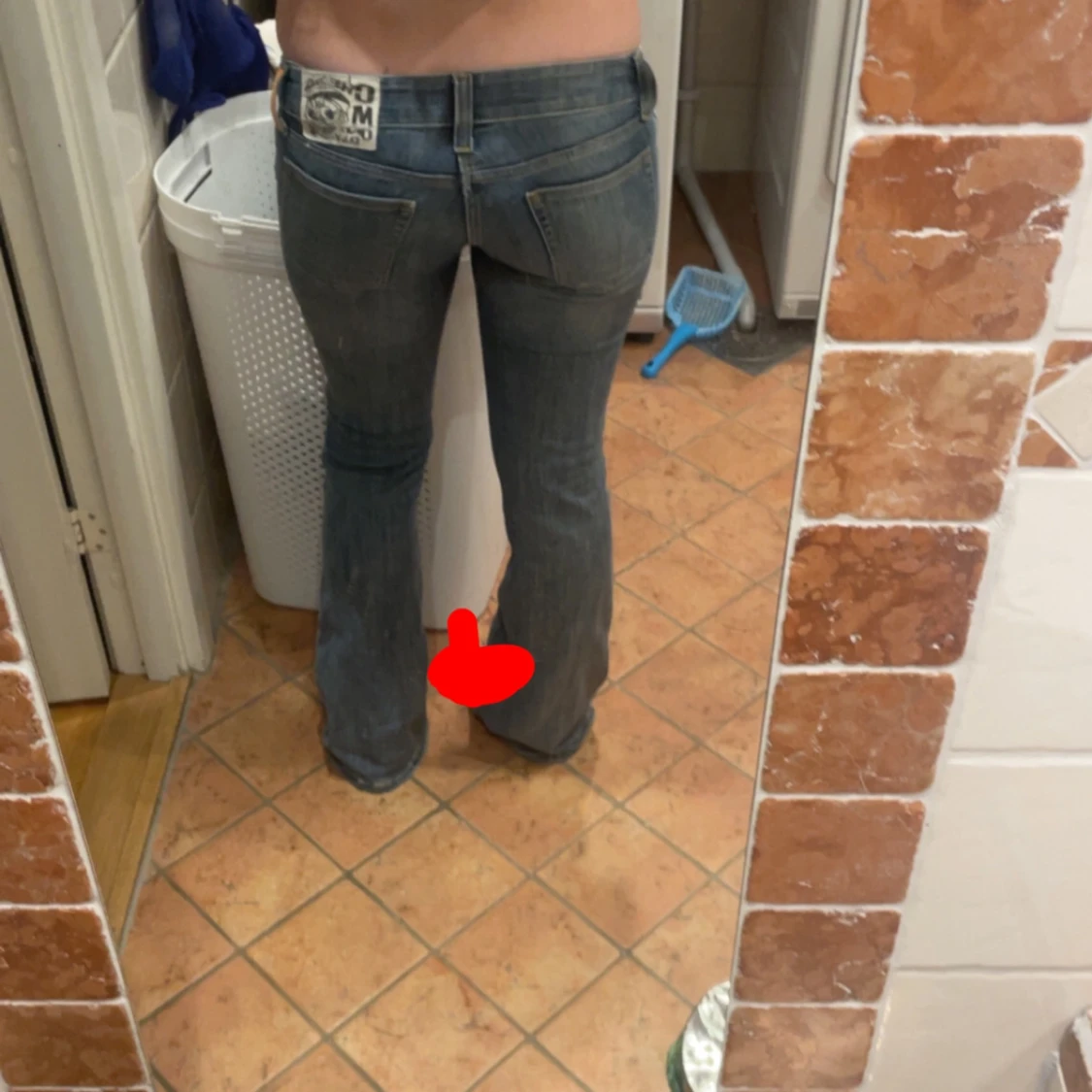 Weekday bootybei jeans blå - 1