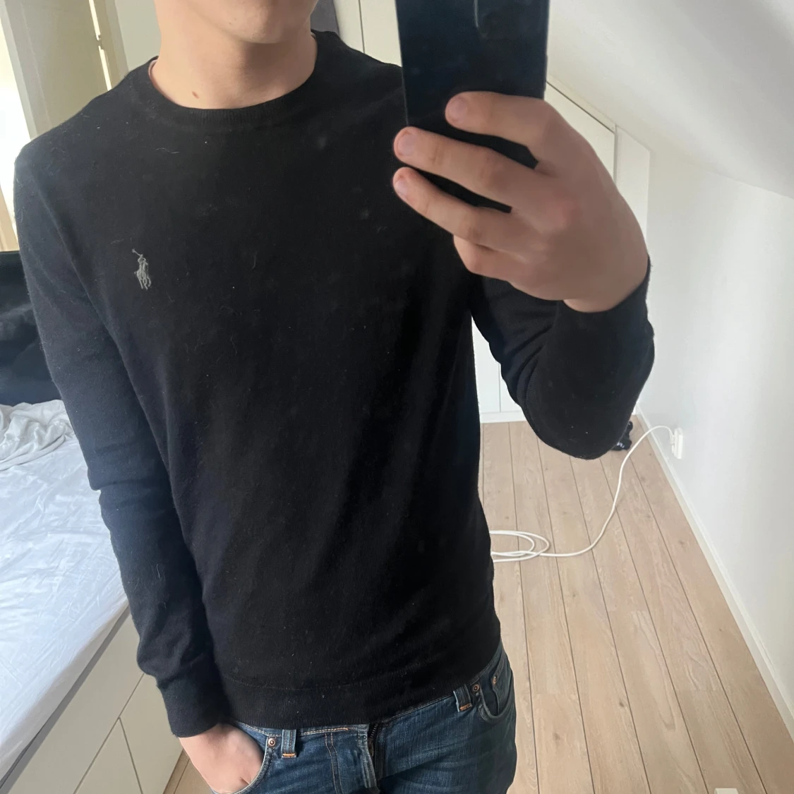 Svart merinoull tröja från Ralph Lauren