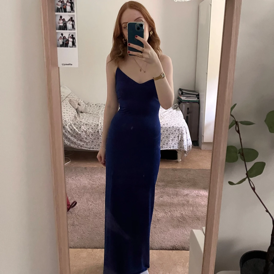 Marinblå balklänning - 2