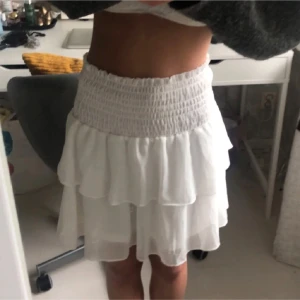 Minikjol - Säljer en vit volangkjol från Zalando🤍 Märke: Chelsea. Strl. XS. Sparsamt använd! Användes senast sommaren 2022 och har de senaste åren bara legat i garderoben. PS säljer en likadan fast i svart!!🖤| FRI FRAKT mellan den 13-14 JULI🌟