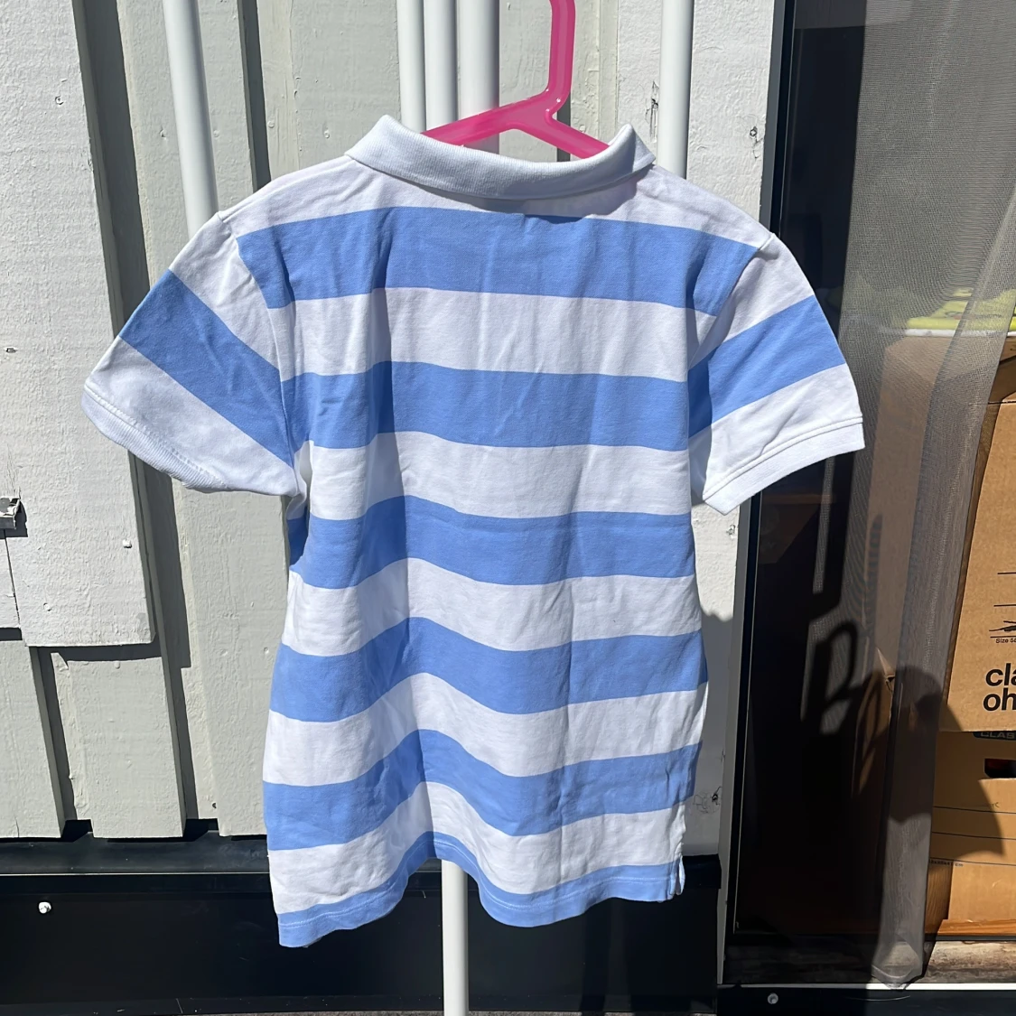 Randig pikétröja från Lindex blå/vit - 1