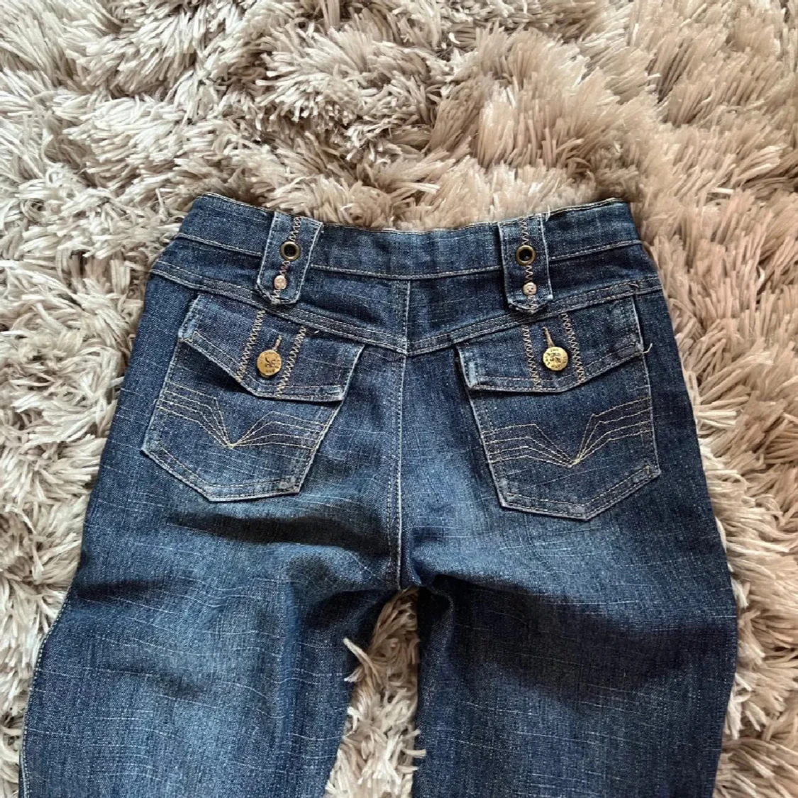 Blå bootcut jeans - 1