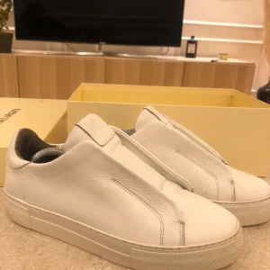 Axel Arigato CLEAN 360 LACELESS - Hej!   Säljes dessa skor då dem aldrig används. Som bilderna visar är dem i mycket gott skick, använda vid max 10 tillfällen. Inköpta i butik för 2500 kr.   Skokartong, totebag och skohorn från Human scales medföljer (se sista bild).