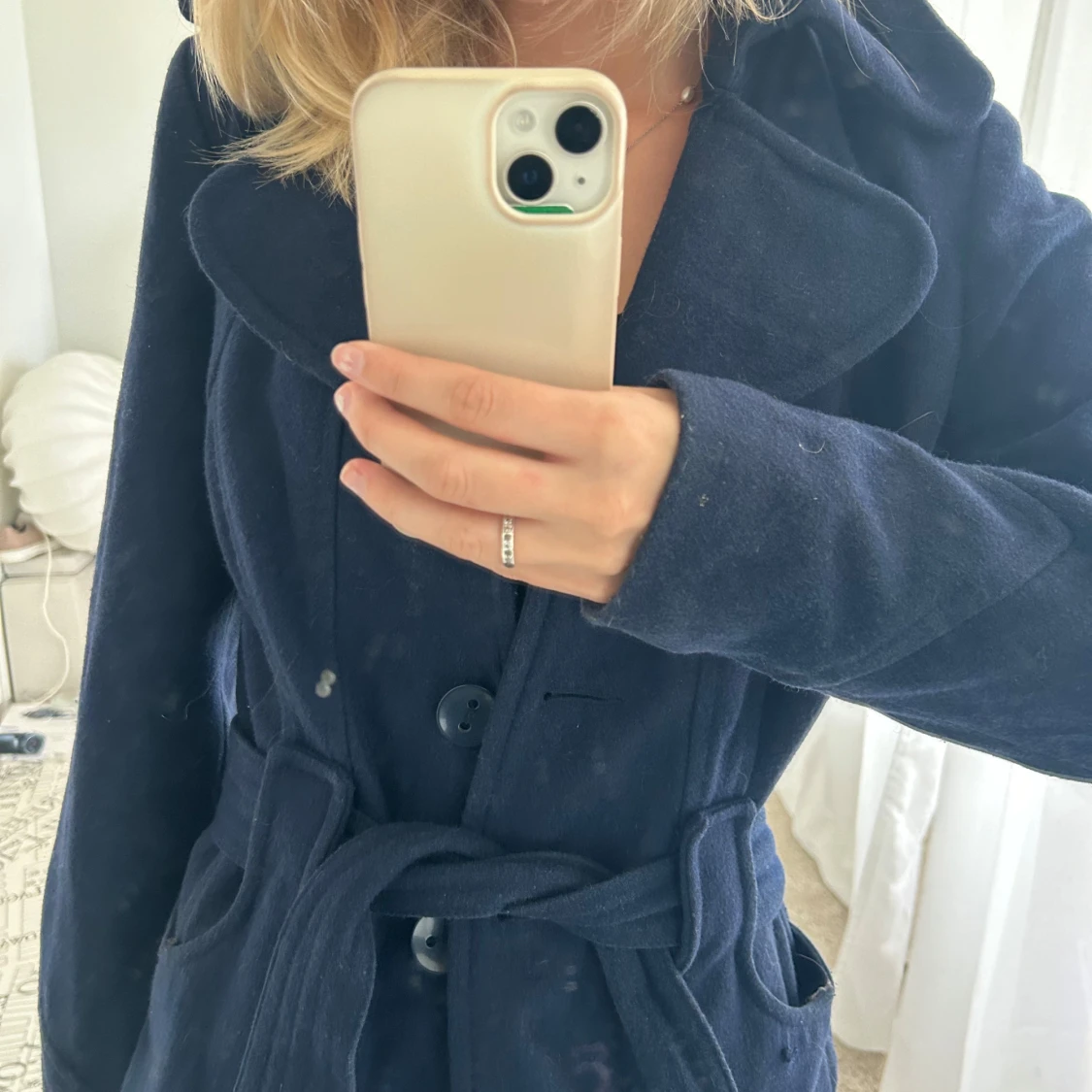 Marinblå kappa - 90