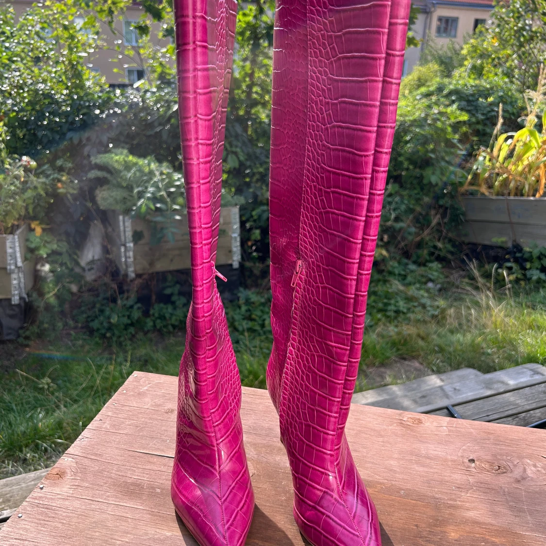 Rosa boots med stilettklack - 91