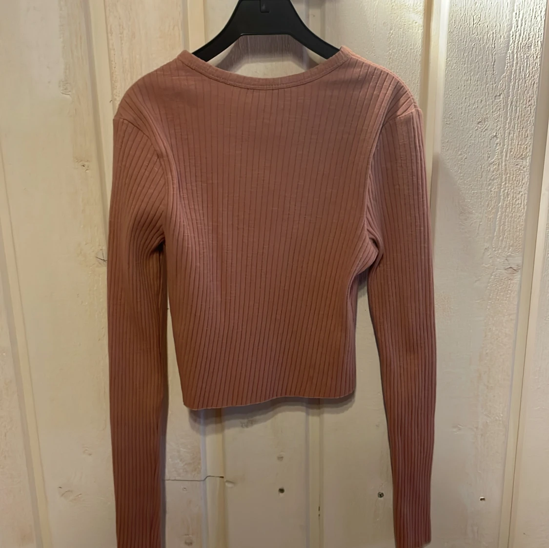 Rosa ribbad kofta från H&M - 1