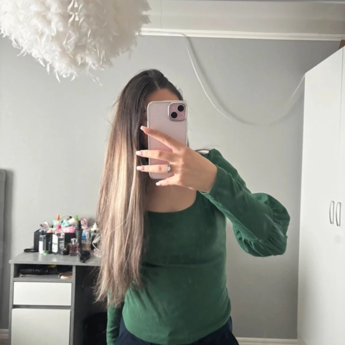 Grön ribbad topp - 1