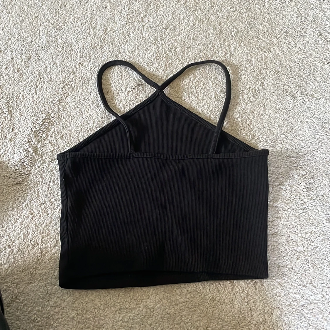 Svart och vit ribbad linnetopp - 1