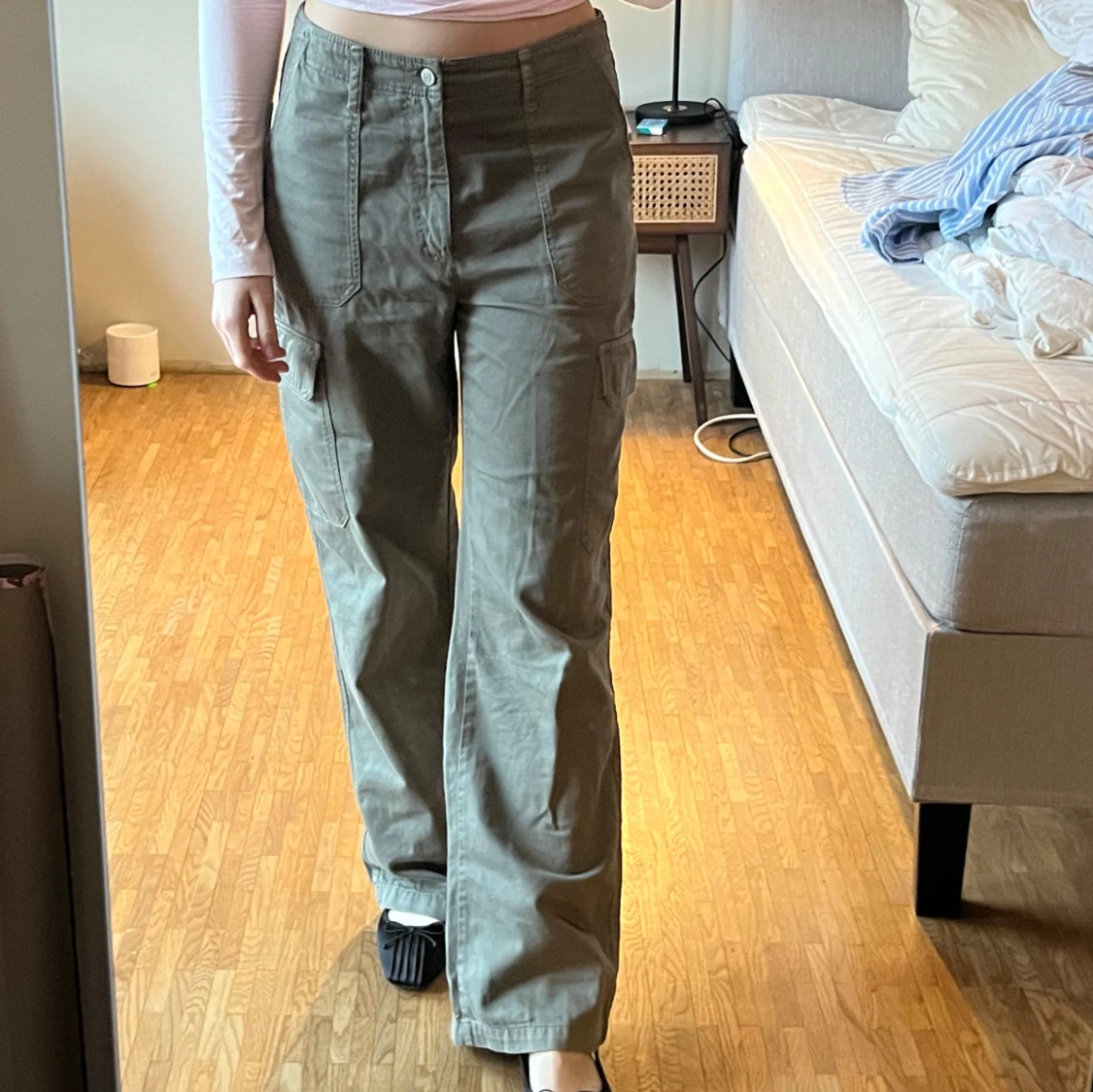 Gröna cargobyxor från Zara