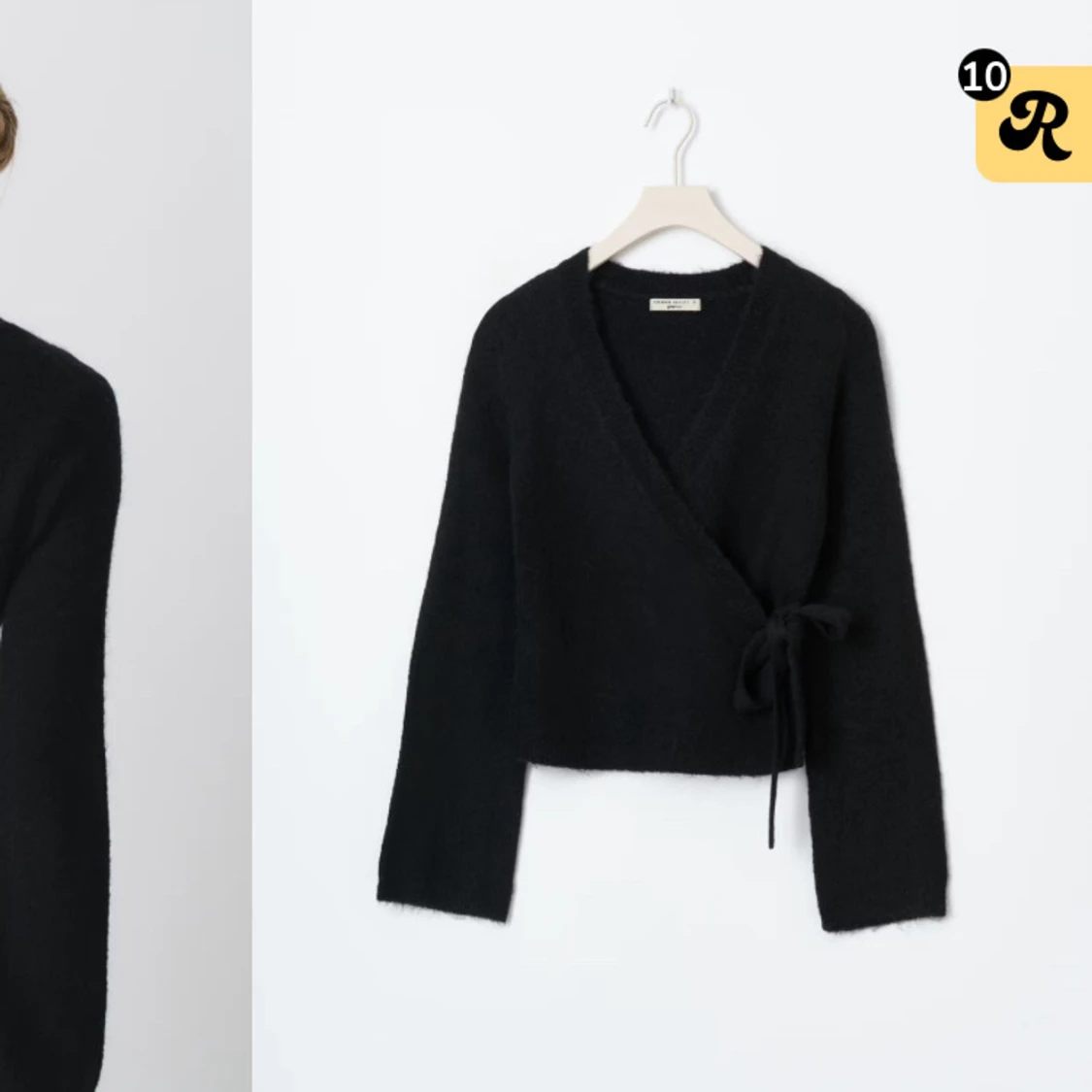 Knitted wrap cardigan