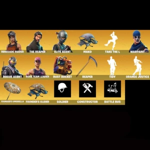  Fortnite konto  - Ett Fortnite konto med RENEGADE RAIDER med TAKE THE L