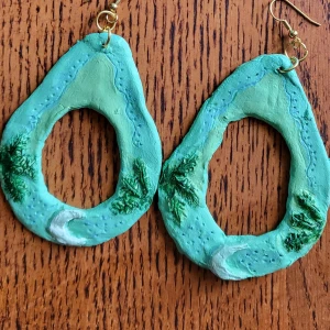 Örhängen  - Egengjorda örhängen i lera 