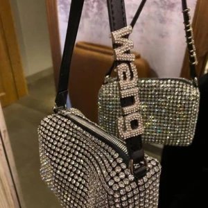 Glittrig axelväska Alexander wang - Säljer min Fina väska från Anna wang. Den är helt ny utan några skador. Medföljer med en extra kedja. Säljer för 1500 kr. 