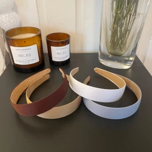 Diadem - Diadem i fyra olika färger: brun, beige, vit och ljusblå. 60kr för alla fyra annars kostar dom 15kr styck