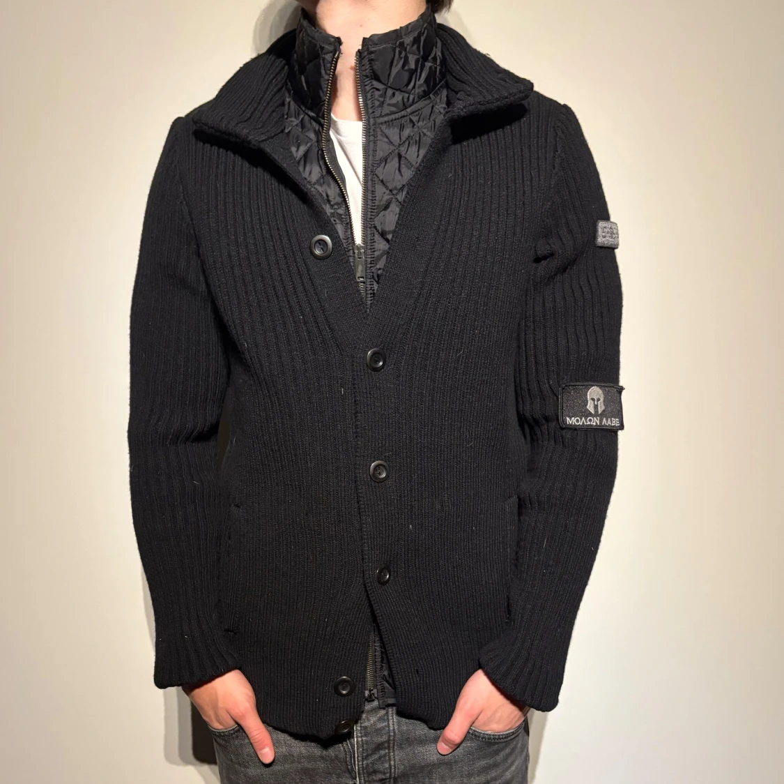 Cardigan med dunväst