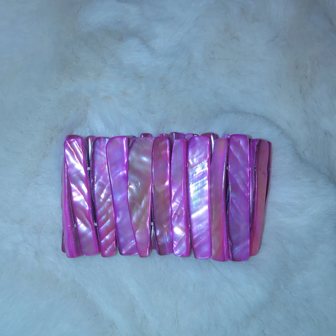 Rosa glittrigt armband