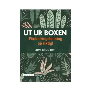 Det sätt som vi organiserar och leder arbete på präglas fortfarande av idéer från det tidiga 1900-talets maskinålder. Ändå ser vårt samhälle helt annorlunda ut idag. Många organisationer befinner sig i ett läge där de behöver tänka genuint nytt, för vi har ingen aning om hur omvärlden kommer att utvecklas. Ut ur boxen beskriver hur ledare utifrån agila metoder kan bygga förändringsförmåga hos organisationer, team och individer. Med hjälp av forskning, egna erfarenheter och flera fallstudier visar managementkonsulten Love Lönnroth hur tillit, lust och engagemang är framgångsnycklar för att bli konkurrenskraftig – och överleva. Love Lönnroth är managementkonsult med drygt 20 års erfarenhet av att jobba med transformativa förändringsprojekt och organisationsutveckling, både inom företag och offentlig förvaltning. Han författare till flera böcker, föredragshållare samt skribent på sociala medier. Love arbetar idag på Sonder, där han är med och utvecklar nya sätt att leda och organisera företag och offentliga organisationer.    Format Häftad   Omfång 200 sidor   Språk Svenska   Förlag Sanoma Utbildning   Utgivningsdatum 2020-04-06   ISBN 9789152358962  