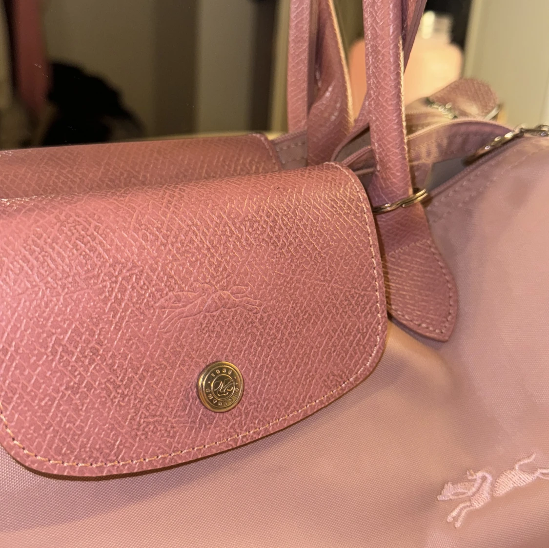 Rosa longchamp väska  - 90