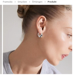 Silverfärgade chuncky hoops  - Snygga och stilrena silverfärgade chuncky hoops från pilgrilm , som passar till vardag och fest. har testat en gång, annars har aldrig kommit till använding. nypris 399💌skickar bilder om det önskas! 