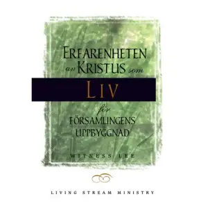 Varje kristens erfarenhet borde kretsa kring glädjen i Kristus som liv. Kristus kom inte bara för att återlösa oss utan också för att vi ska få hans liv, och liv i överflöd. Genom hela Bibeln, från livets träd i Andra Mosebok 2 till livets källa i Psalm 36 och till floden med livets vatten i Uppenbarelseboken 22, ser vi Kristus presenterad som vår arvslott att njuta av. Med fröjd kan vi ösa vatten ur frälsningens källor! I Erfarenheten av Kristus som liv för församlingens uppbyggnad presenterar Witness Lee en tydlig bild över varje troendes behov att erfara och njuta av Kristus. Försök att korrigera och själv förbättra det yttre kan ge tillfälliga resultat, men det tynar snabbt bort. När den levande Kristus får verka i vårt inre frambringas däremot en äkta och bestående andlig tillväxt. Från ett gemensamt perspektiv, leder även det inre livets tillväxt hos den enskilde till församlingens uppbyggnad, som blir en manifestation av Gud. I varje kapitel presenterar Witness Lee inte enbart en tydlig uppenbarelse av allt vi kan njuta av i Kristus, utan också många praktiska råd hur man ska gå tillväga för att finna glädjen i Kristus som sedan kommer till uttryck i församlingen.    Format Häftad   Omfång 127 sidor   Språk Svenska   Förlag Living Stream Ministry   Utgivningsdatum 2017-10-10   ISBN 9780736389105  