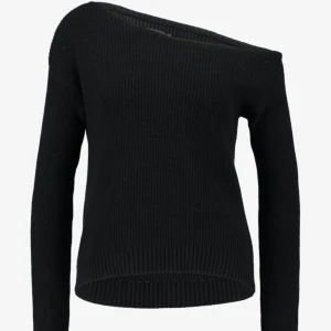 Svart offshoulder tröja - Säljer en stilren svart offshoulder tröja som är perfekt för både vardag och fest. Den är ribbad och har långa ärmar, vilket gör den både bekväm och trendig. Perfekt för höst och vår!