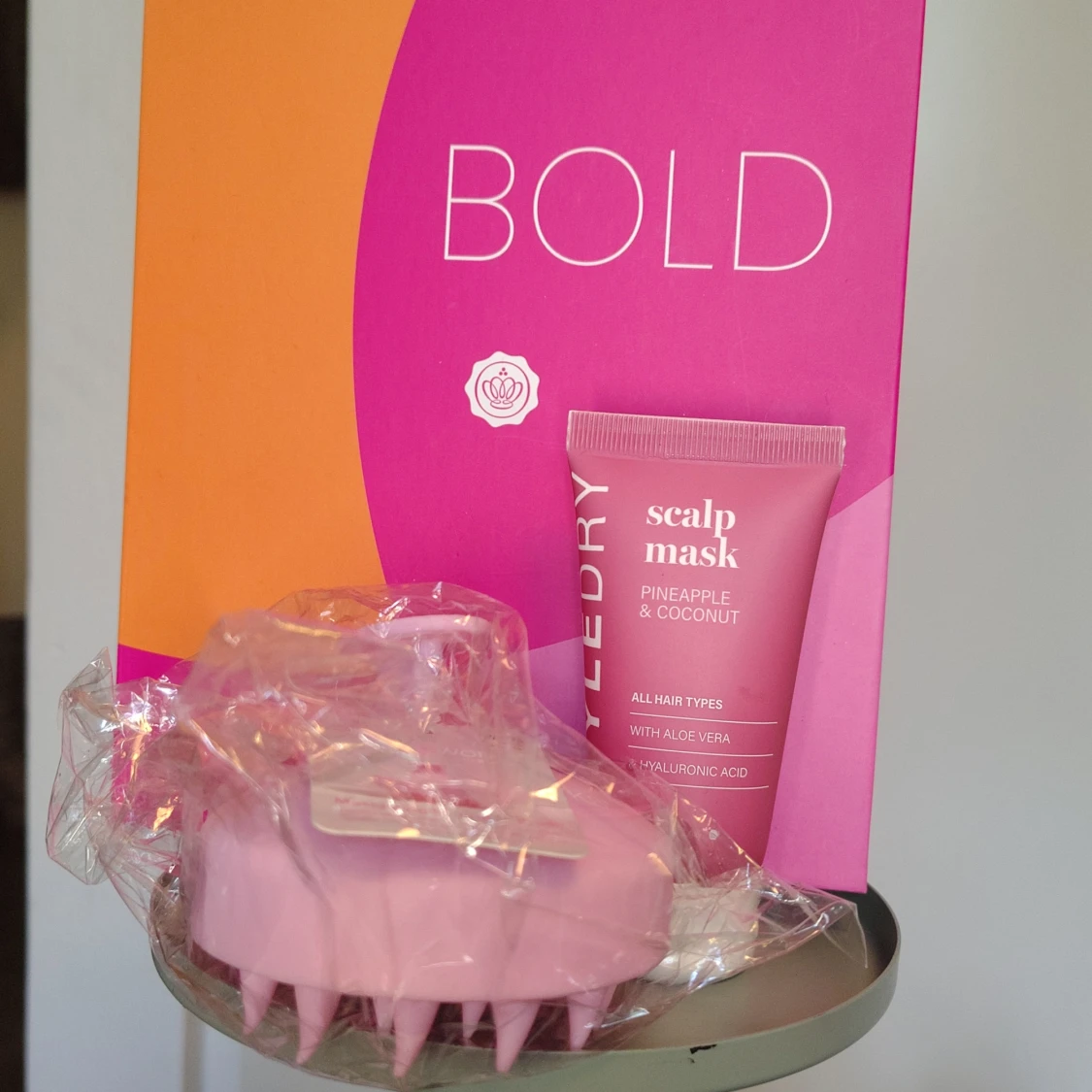 Glossybox *oöppnad* Styledry scalpmaskn +brushworks borst+ keratinmask