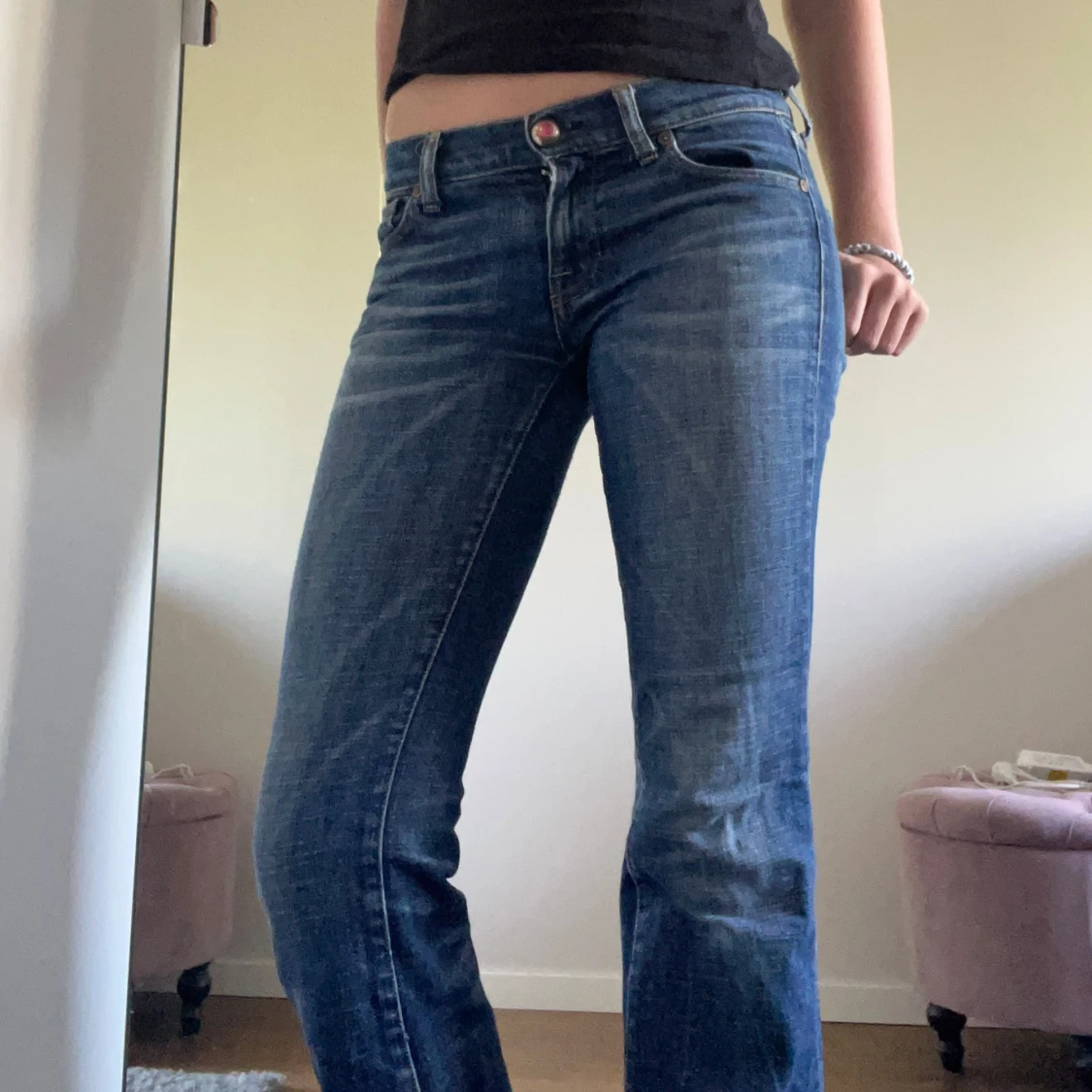 Lågmidjade bootcut - 90