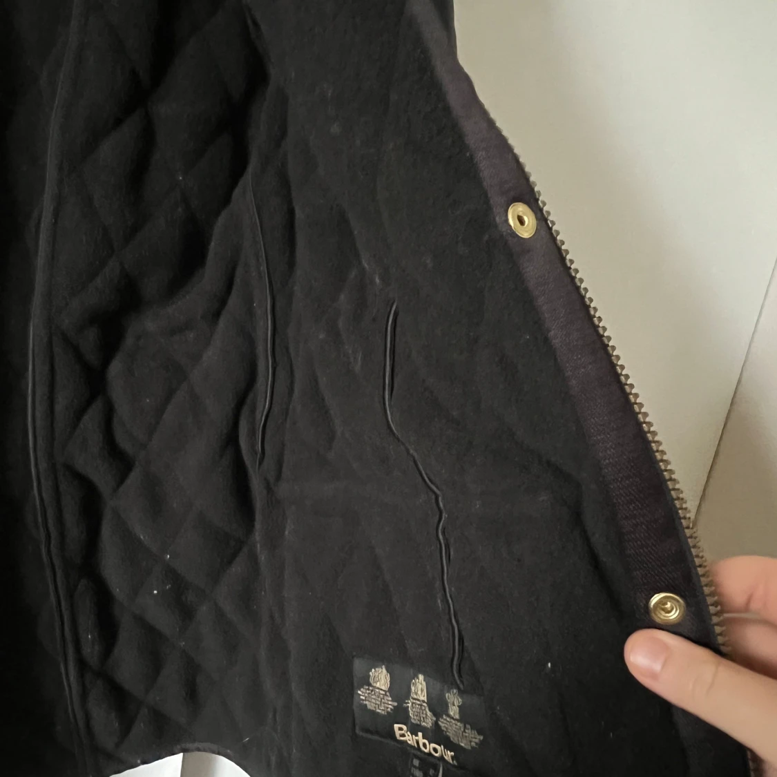 Svart barbour jacka  - 92