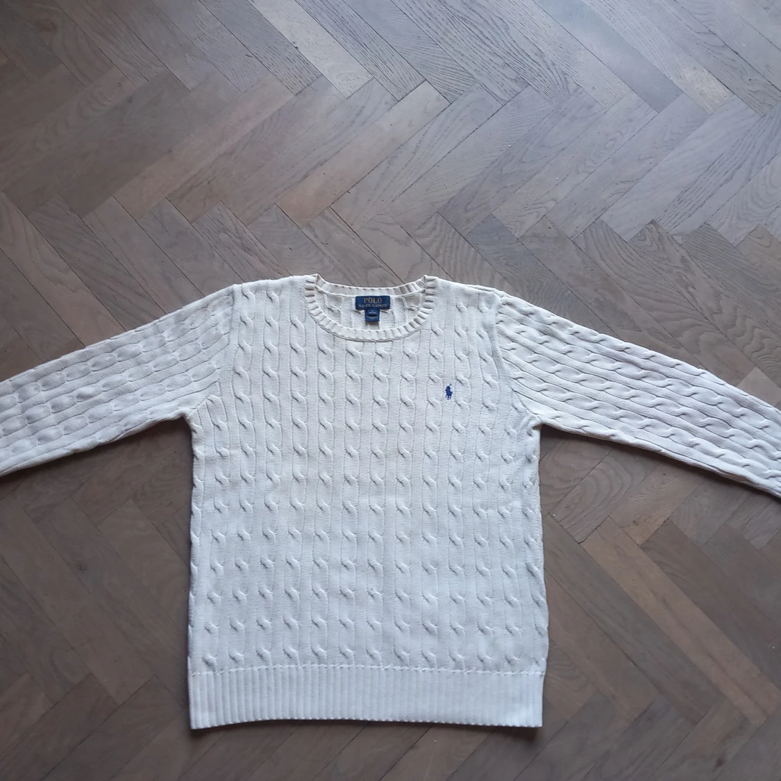 Vit stickad tröja från Polo Ralph Lauren - 90