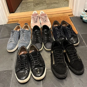 Samling av sneakers  - Säljer alla dessa skor. Loubs,lanvin,lanvin,valentino,saint Laurent och zanotti. Bäst pris får de. Alla säljs var för sig om inte ett riktig bra pris för alla tillsammans.