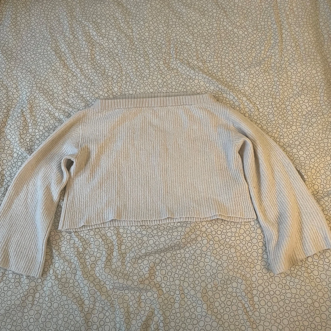 Beige ribbad tröja från H&M Divided