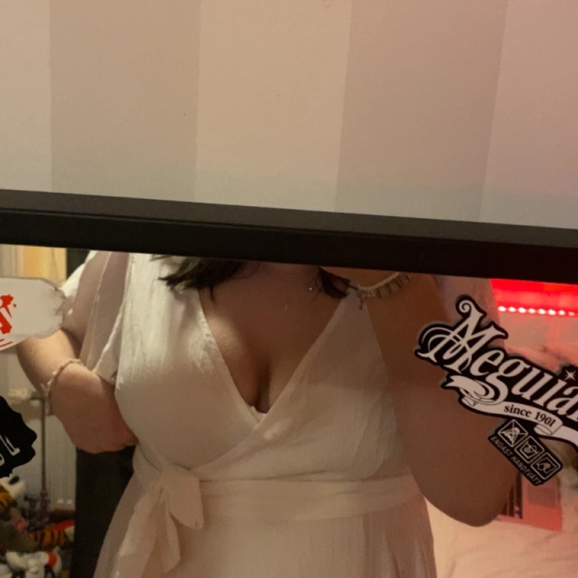 Vit omlottklänning - 90