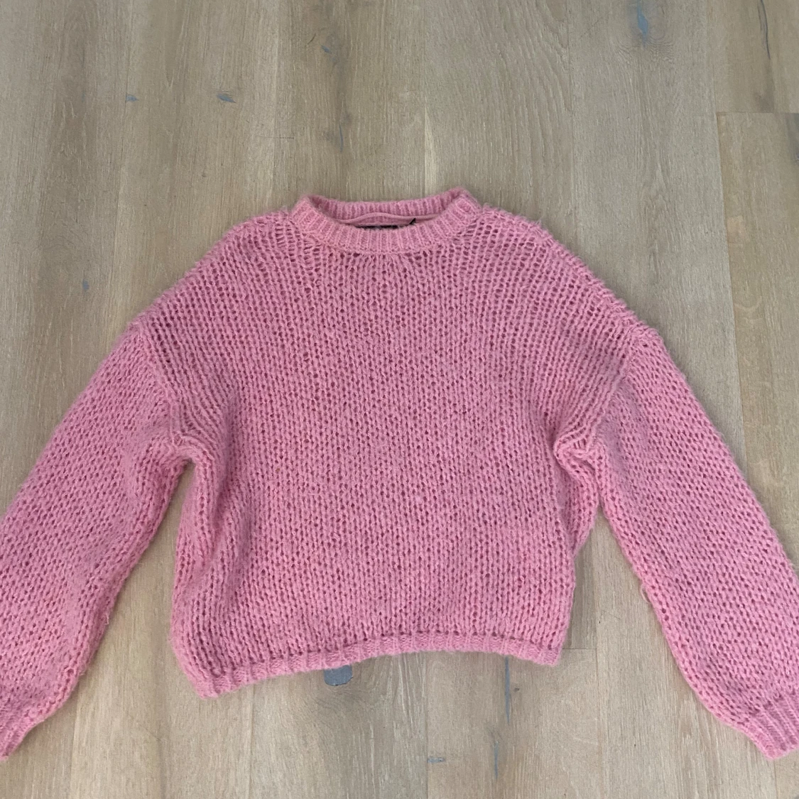 Rosa stickad tröja  - 91