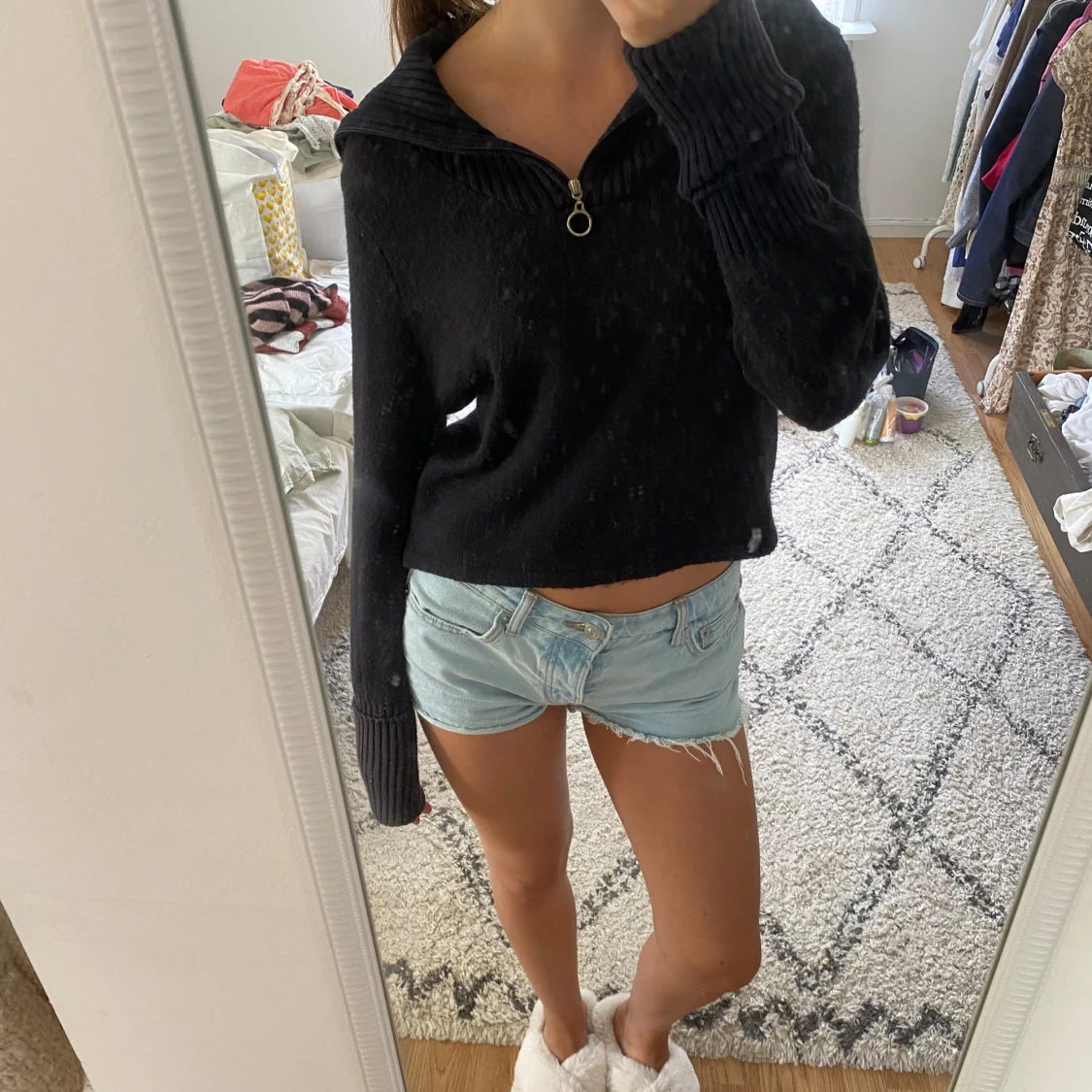 Marinblå tjocktröja - 93