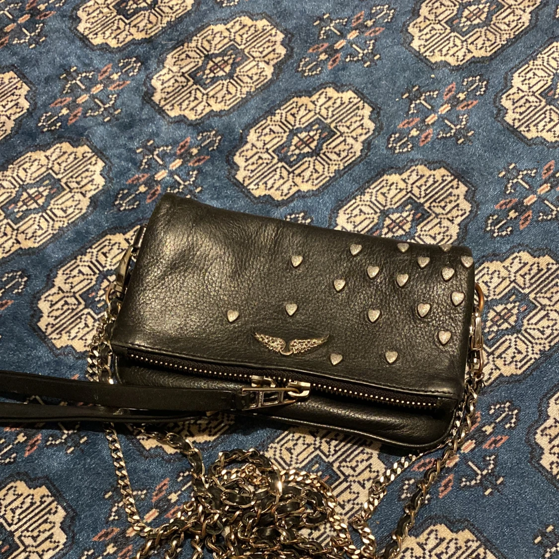 Svart axelväska med hjärtan från Zadig & Voltaire - 1