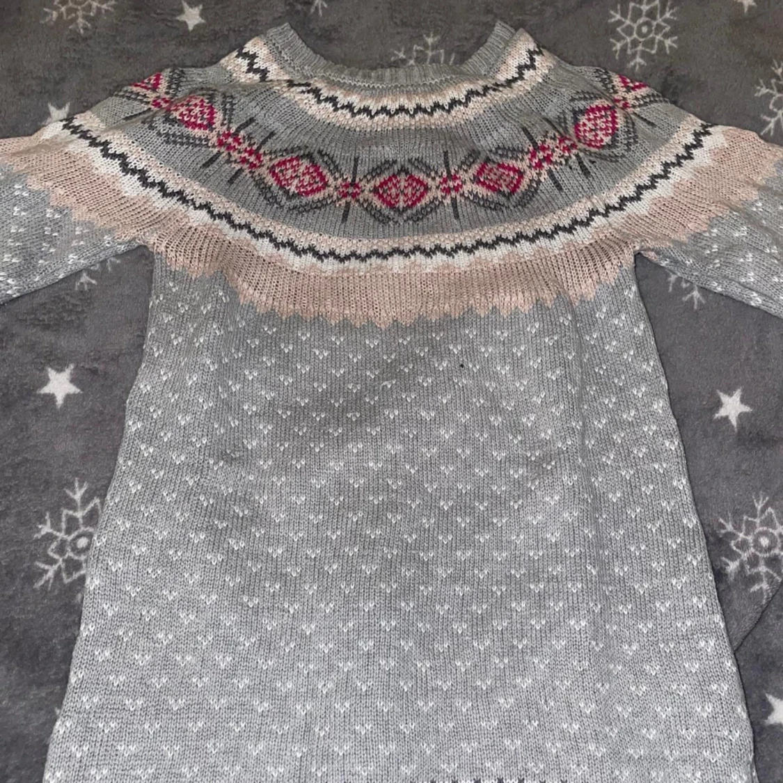 Barn Grå stickad tröja storlek 110