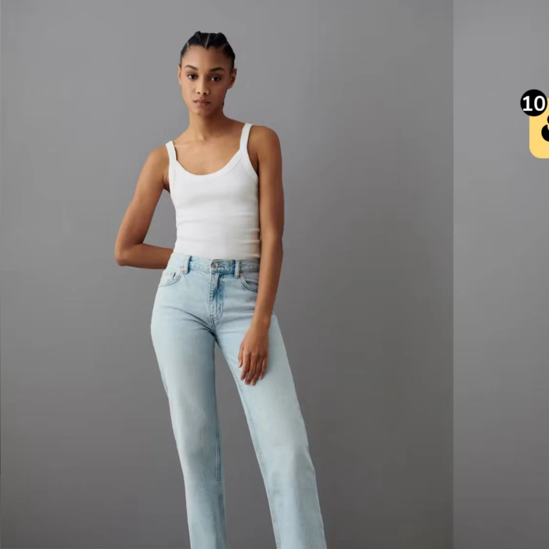 Ljusblå jeans med bootcut