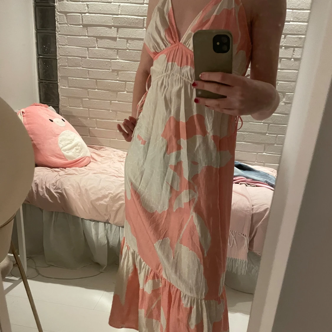 Rosa och vit klänning - 2