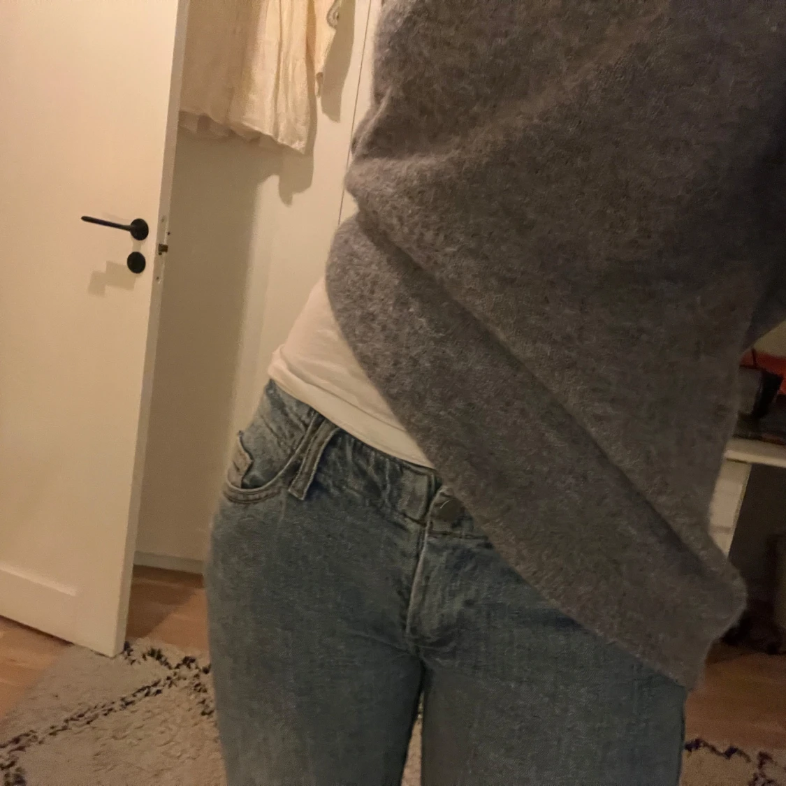 Blå bootcut jeans - 1