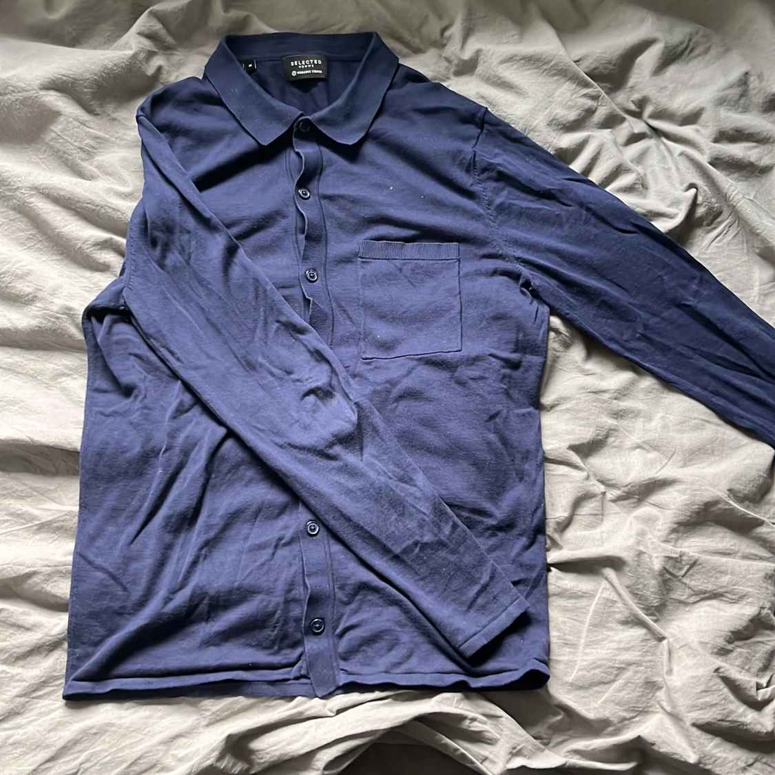 Mörkblå kofta/cardigan från Selected Homme