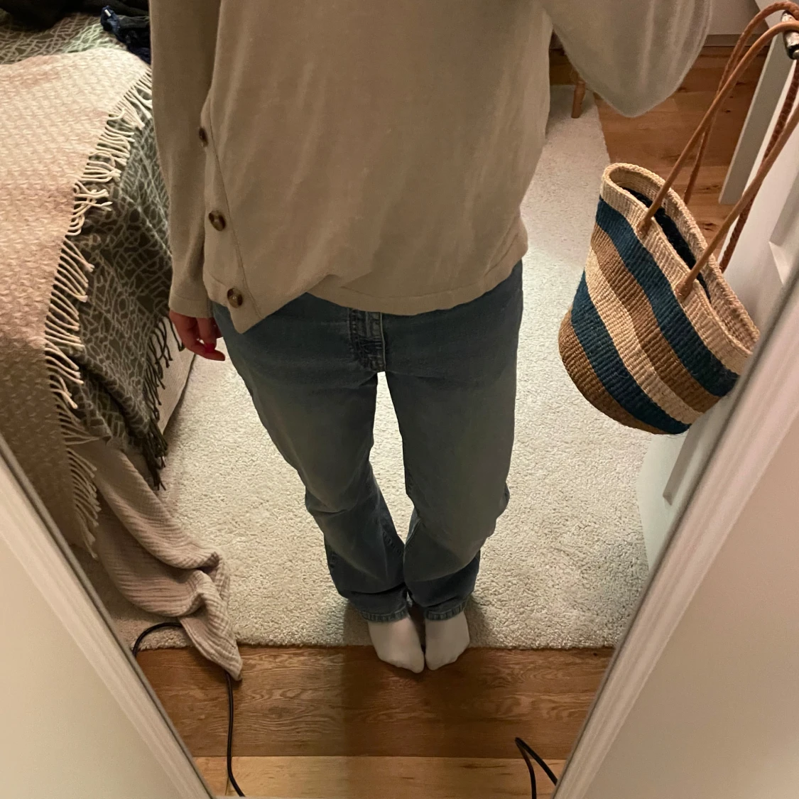 Blå jeans i loose fit - 91