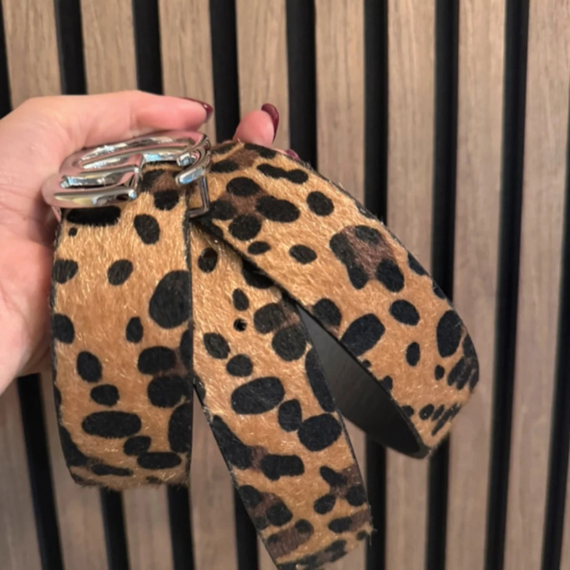 Trendigt leopard bälte - 92