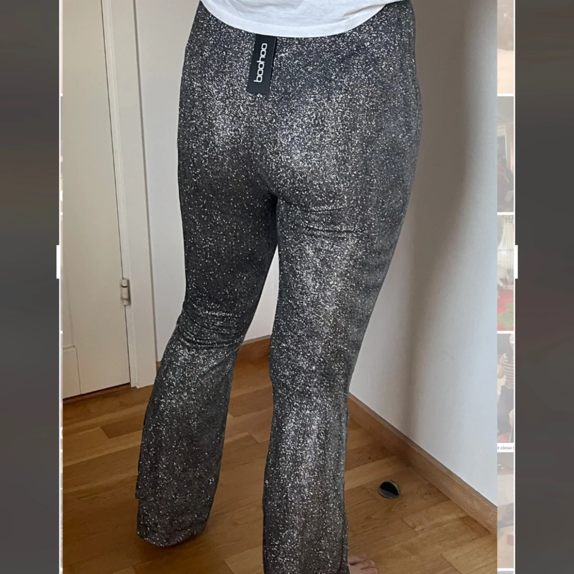 Glittriga byxor från Boohoo - 92