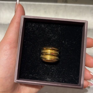 ring i guld från pilgrim - jag säljer en jättefin justerbar ring från pilgrim. orginalpriset var runt 350. använder aldrig denna då jag har så många ringar men den är riktigt snygg och är rostfri