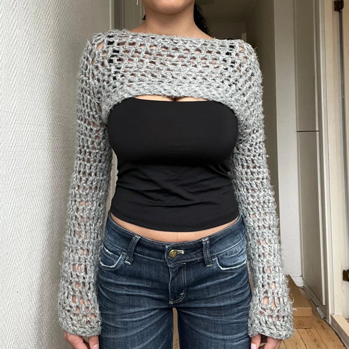 Handgjord stickat kofta - 93