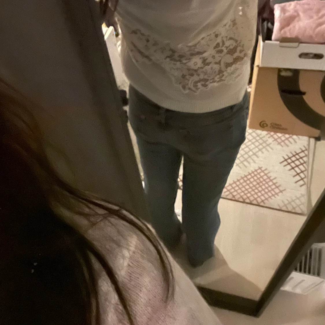 lågmidjade jeans - 90