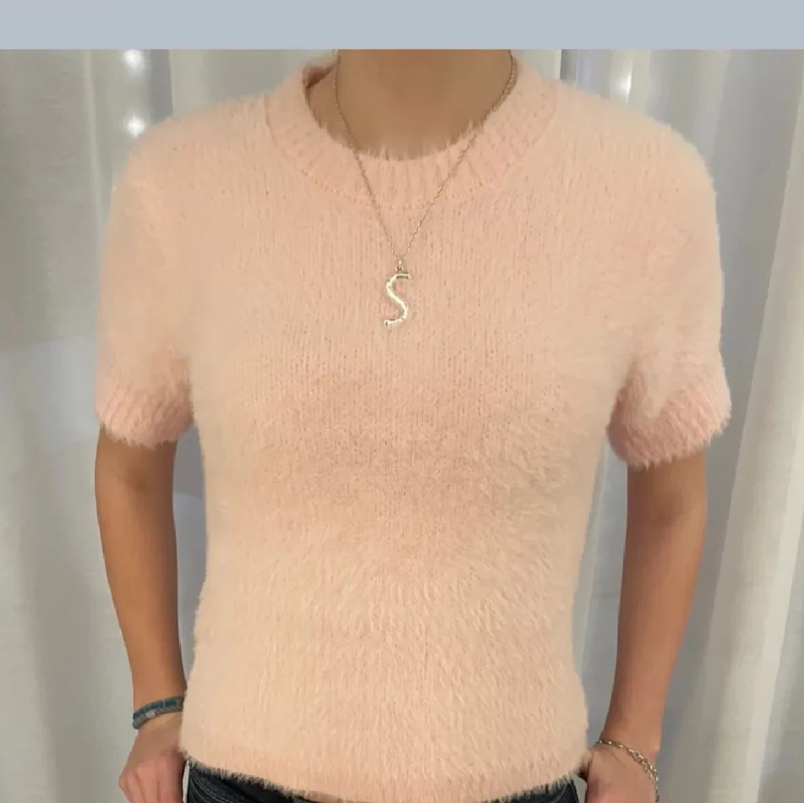 Rosa stickad tröja från Blue Vanilla